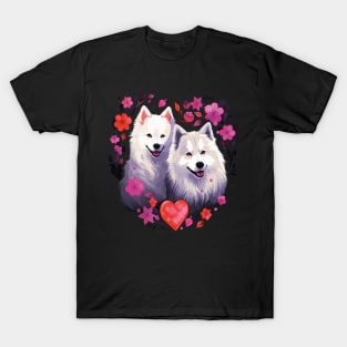 Samoyed Couple Valentine T-Shirt